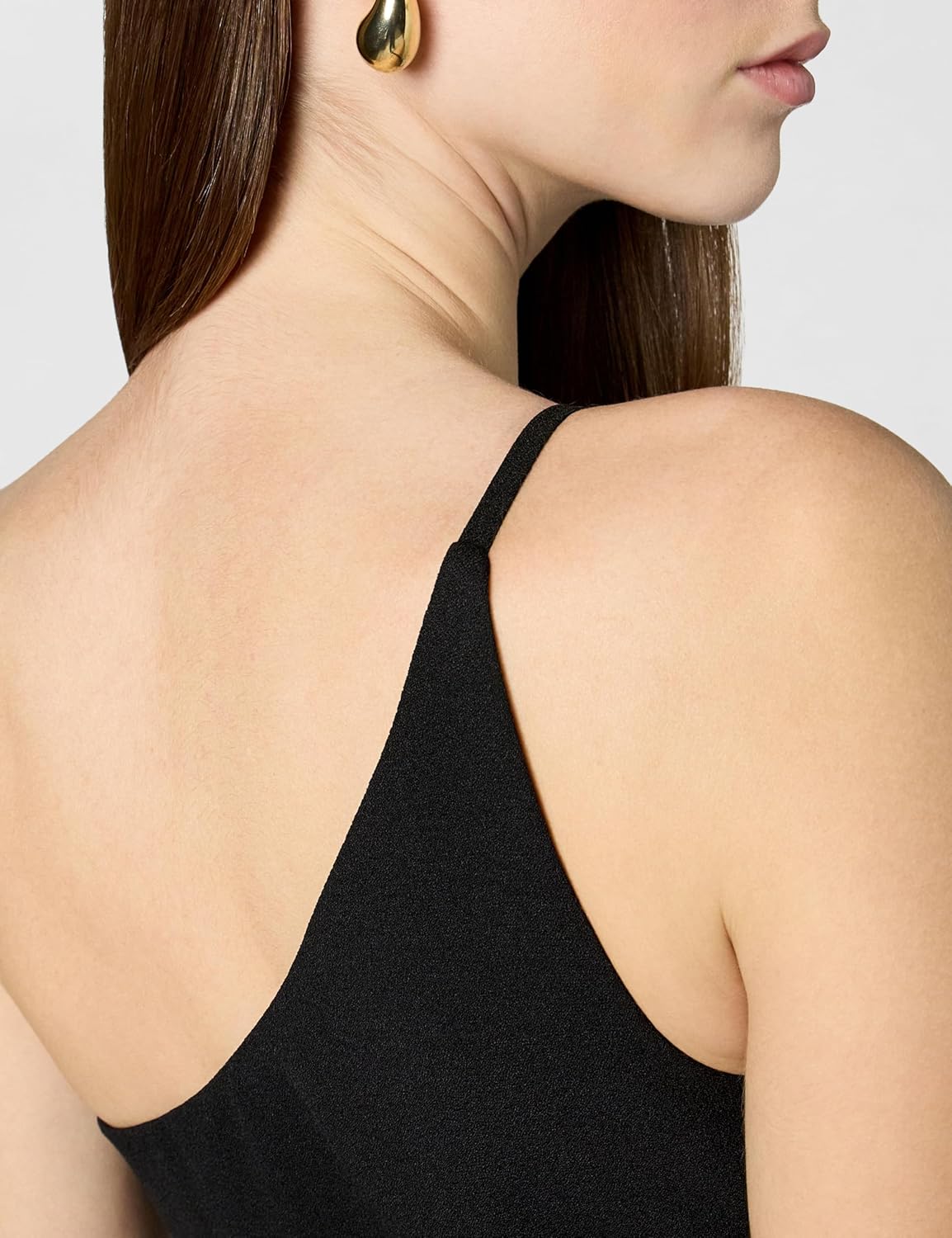 Dress the Population Womens Amy Asymmetrical Neckline Sleeveless High Slit Maxi Dress - Image 5