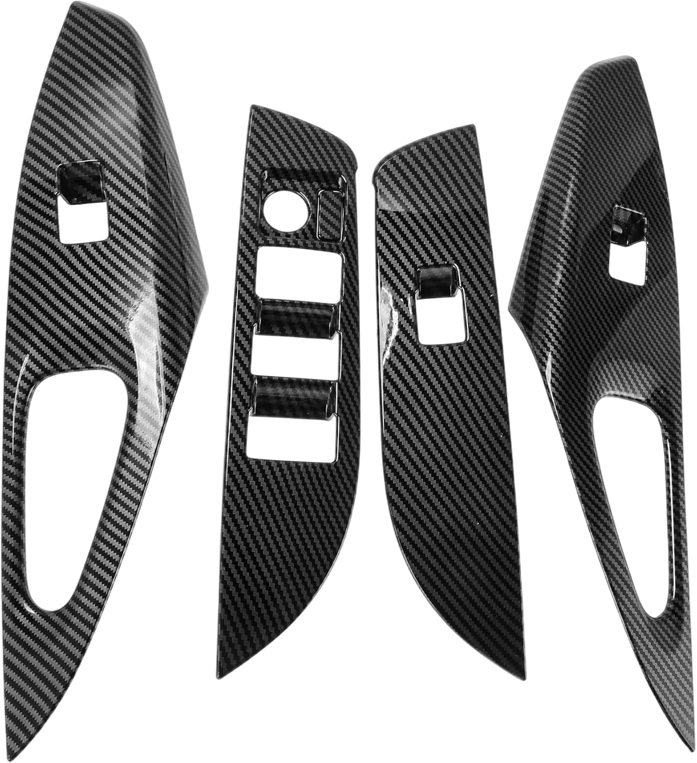 Window Lift Switch Panel Trim Cover for Toyota Corolla 2019-2021 Front Rear Car Door Window Control Button Interior Accessories Carbon Fiber Black