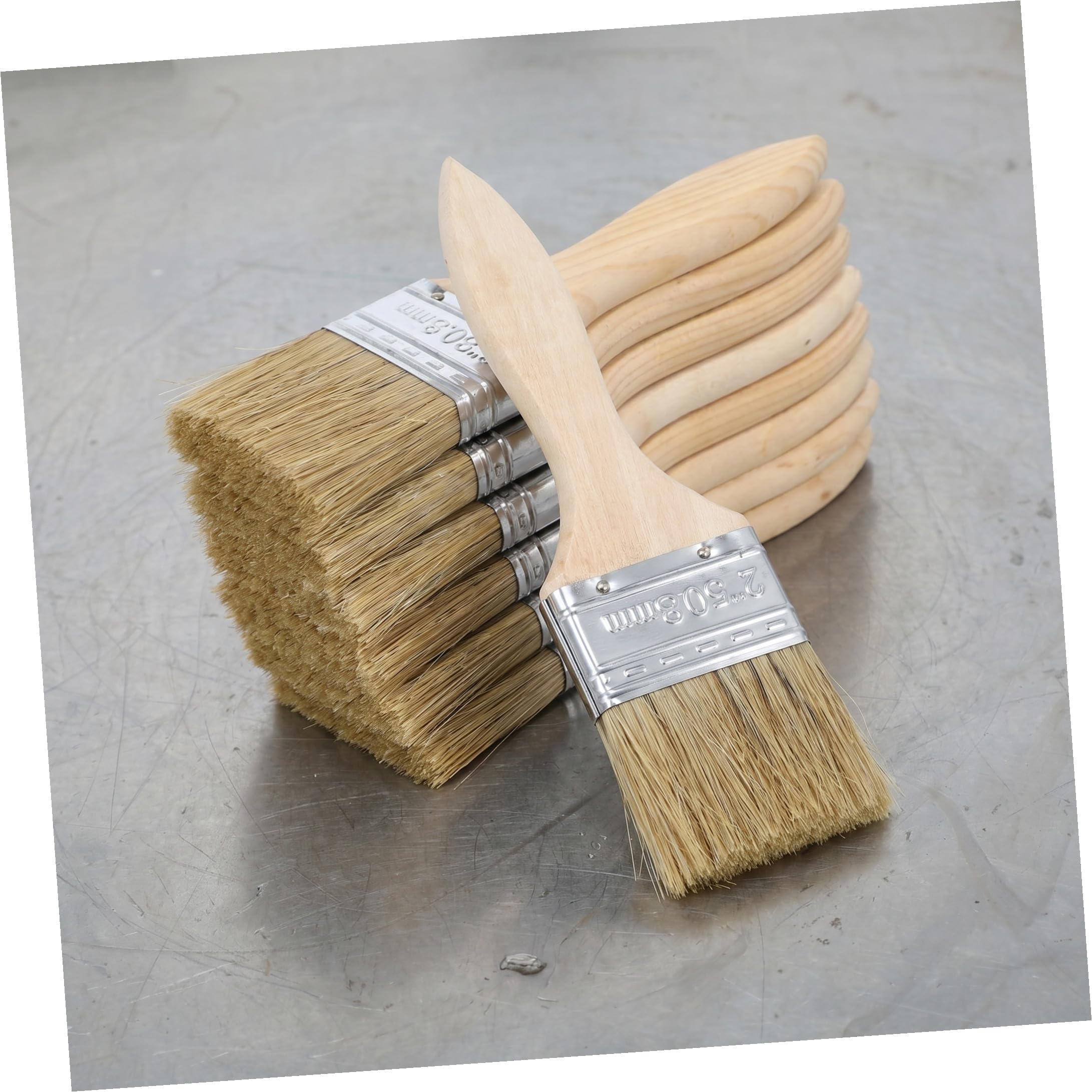 Flachpinsel 30 Stück 45mm Malerpinsel mit Verdicktem Holzgriff Lackpinsel und Beizpinsel für Zierleisten Holzfarben und Selbstgemacht Malerarbeiten im Innen und Außenbereich