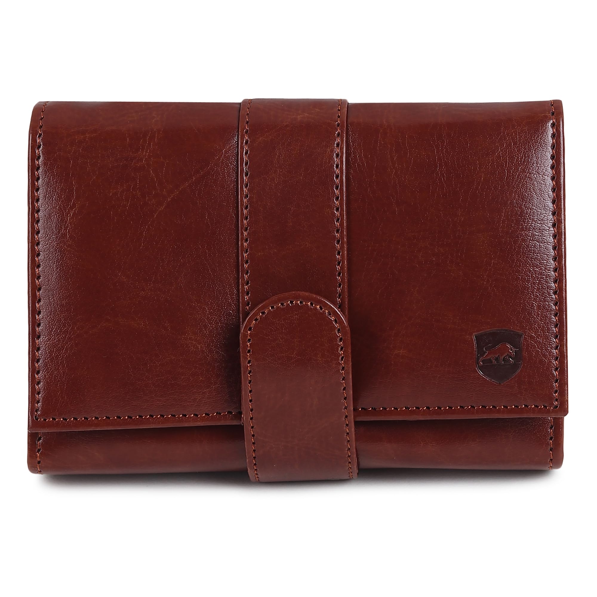 Envelope Closer Vegan Leather Wallet for Women I 3 Compartments I 2 Card Slots & Zipper Pocket I 1 Id Card Slots & Secret Compartment (Light Brown)-image-36