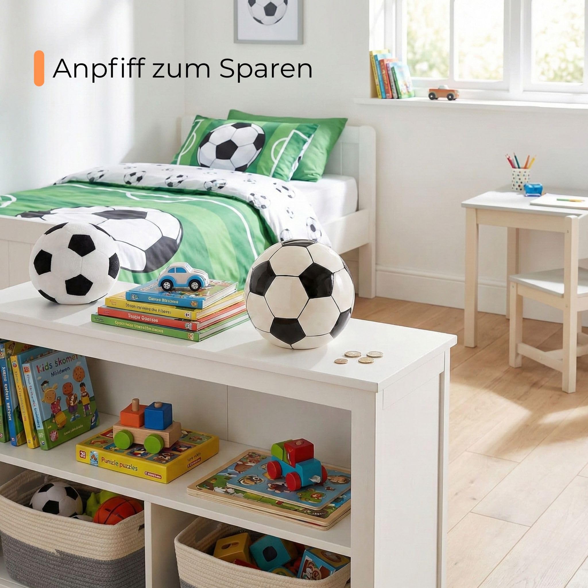 Lustiges SPARFUCHS Sparschwein orange - große 15 cm Keramik Spardose