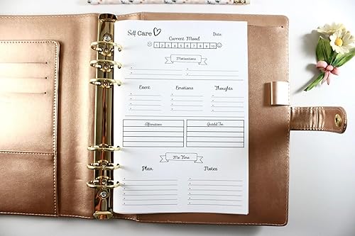 Miniatura 2 de A5 Size Planner Self Care Planner Inserts, A5 Size Wellness Planner Fits with Kate Spade A5, Louis Vuitton GM, Carpe Diem, Color Crush, Filofax