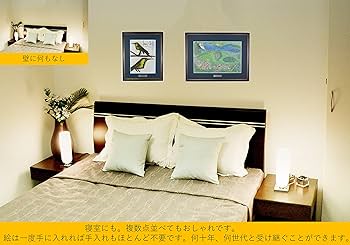 美品 ベルナール・ビュッフェ「二羽の鳥」リトグラフ お洒落な額装 モダン 美品 ベルナール・ビュッフェ「二羽の鳥」リトグラフ お洒落な