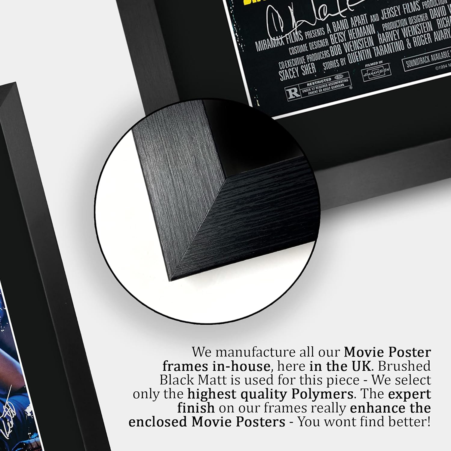 HWC Trading Pulp Fiction Bruce Willis 16 x 12 inch Gifts Printed Poster Signed Autograph Picture for Movie Memorabilia Fans - 16" x 12" Framed