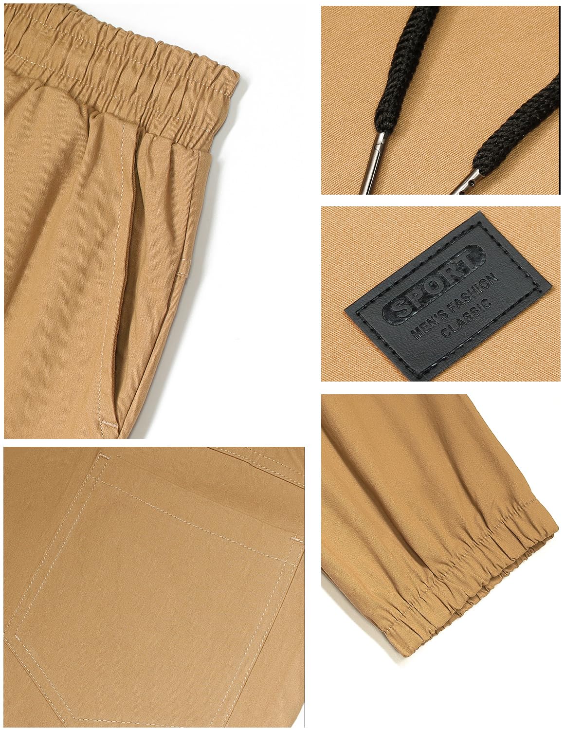VMSUCIJ Pantaloni Jogging Uomo Pantaloni Casual Cotone Pantaloni Sportivi con Elastico in Vita con Tasche S-XXL