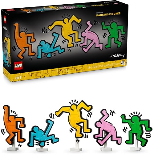 LEGO Art Keith Haring – Dancing Figures - Home Decor Building Set for Adults - Wall Art Decor - Gift Idea for Men, Women who Enjoy DIY Arts and Crafts - 31216
