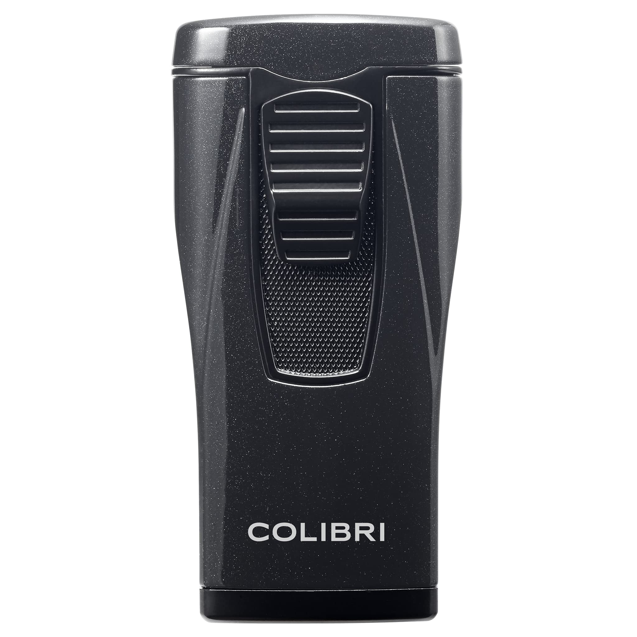Colibri Monaco Triple Jet Cigar Lighter Windproof Butane Torch Lighter Refillable with Fuel Window Slim Ergonomic Design for