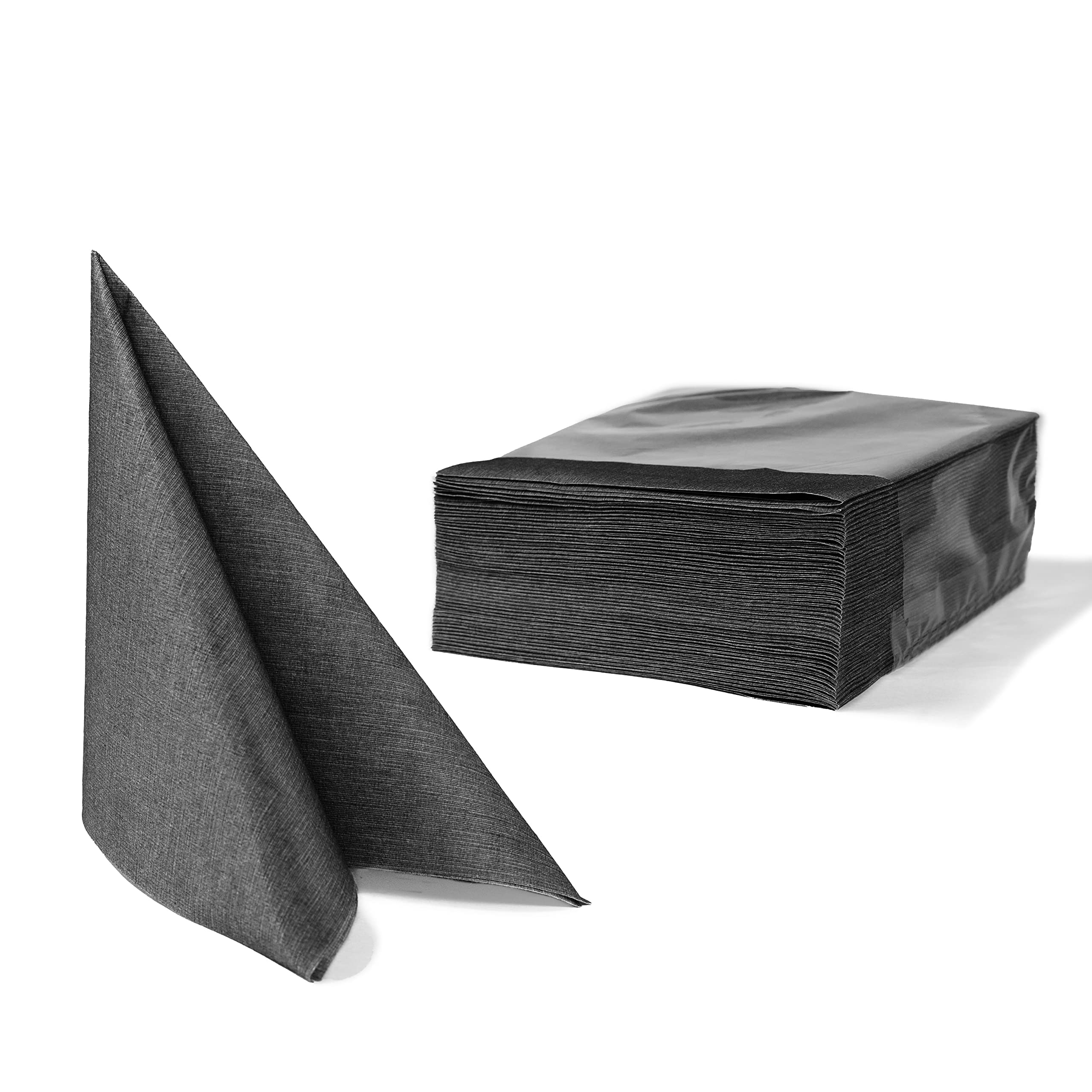 Tovaglioli Monouso Cromatico in Tessuto non Tessuto Spunlace effetto stoffa, colori allegri e vivaci, 40x40cm 600 pz, Grigio Fumo