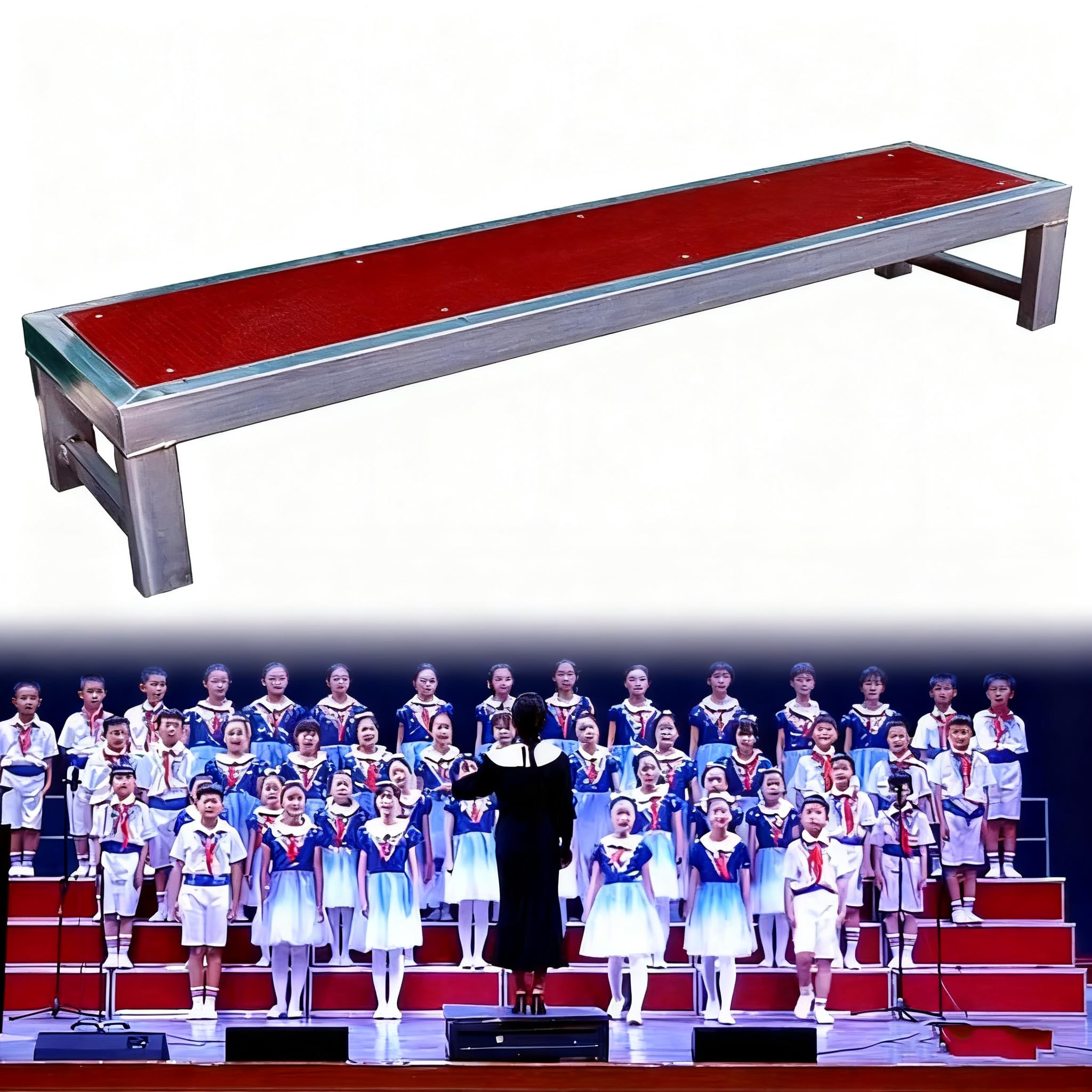 Estrade chorale portable pliable pour résoudre le manque de visibilité
