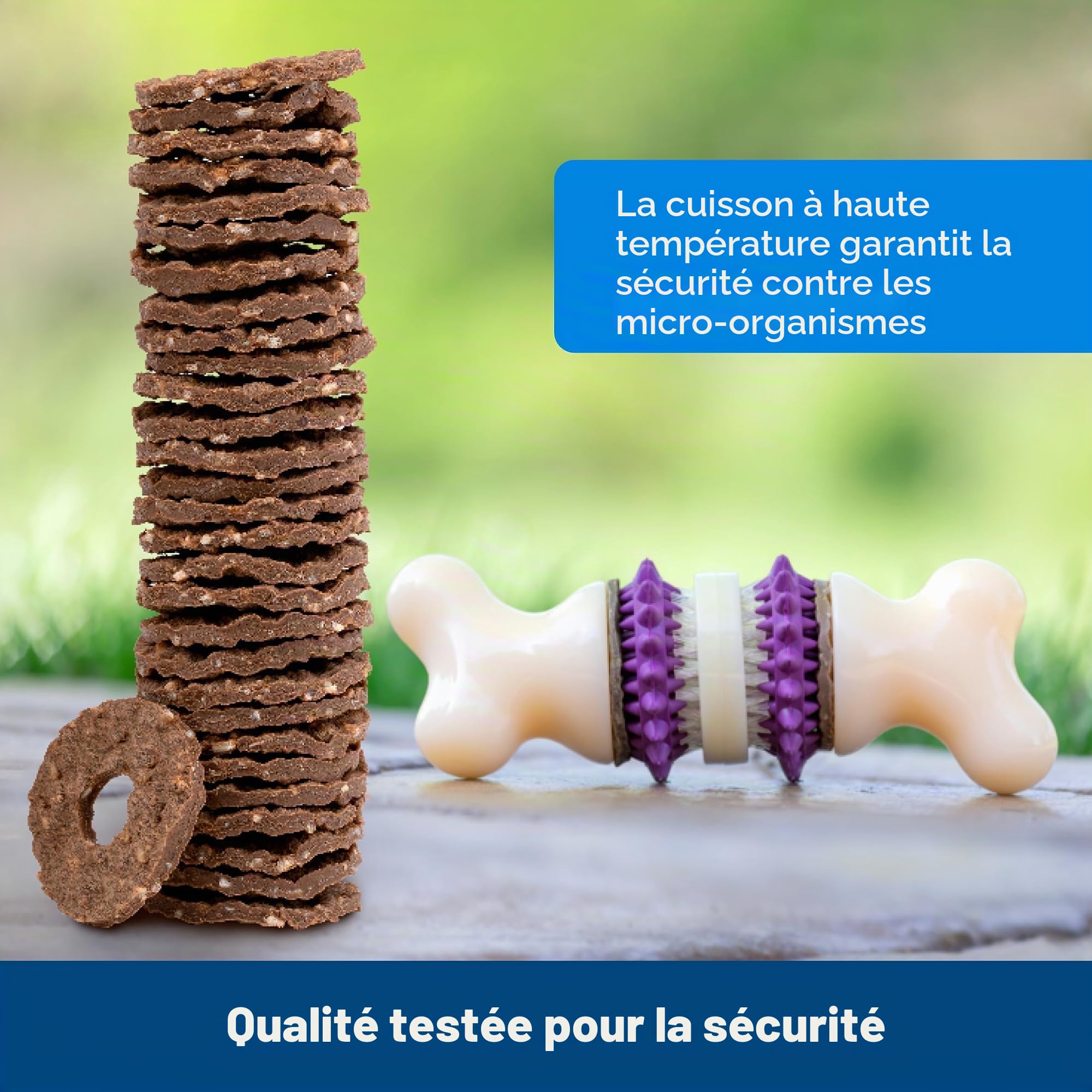 PetSafe Anneaux de Friandises en Peau de Bœuf pour Jouet Busy Buddy pour Chien, 16 Anneaux par Sachet, Taille B