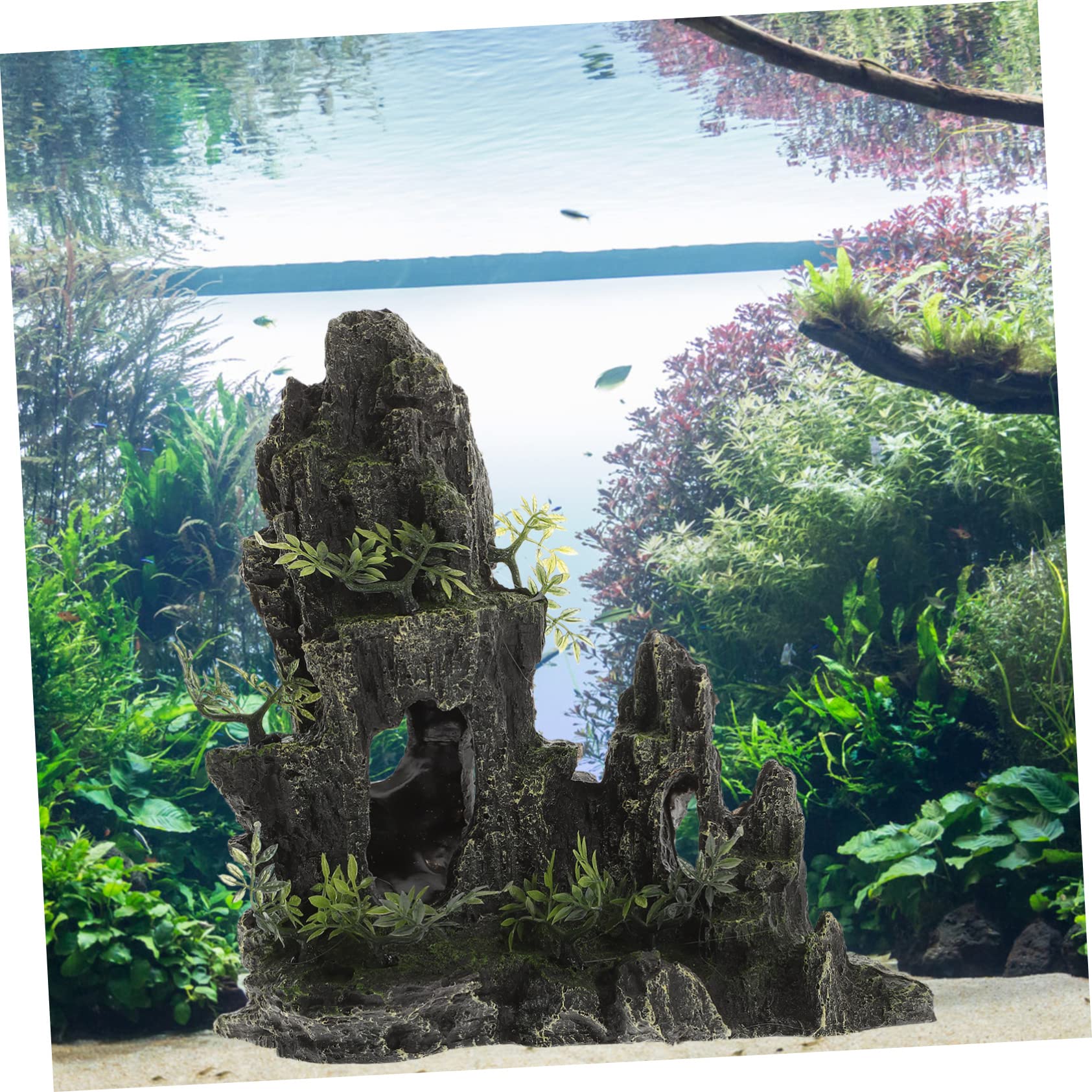 POPETPOP Estatua Decorativa De Rocalla para Acuario Decoración De Pecera Artesanía De Resina Miniadornos para Acuario