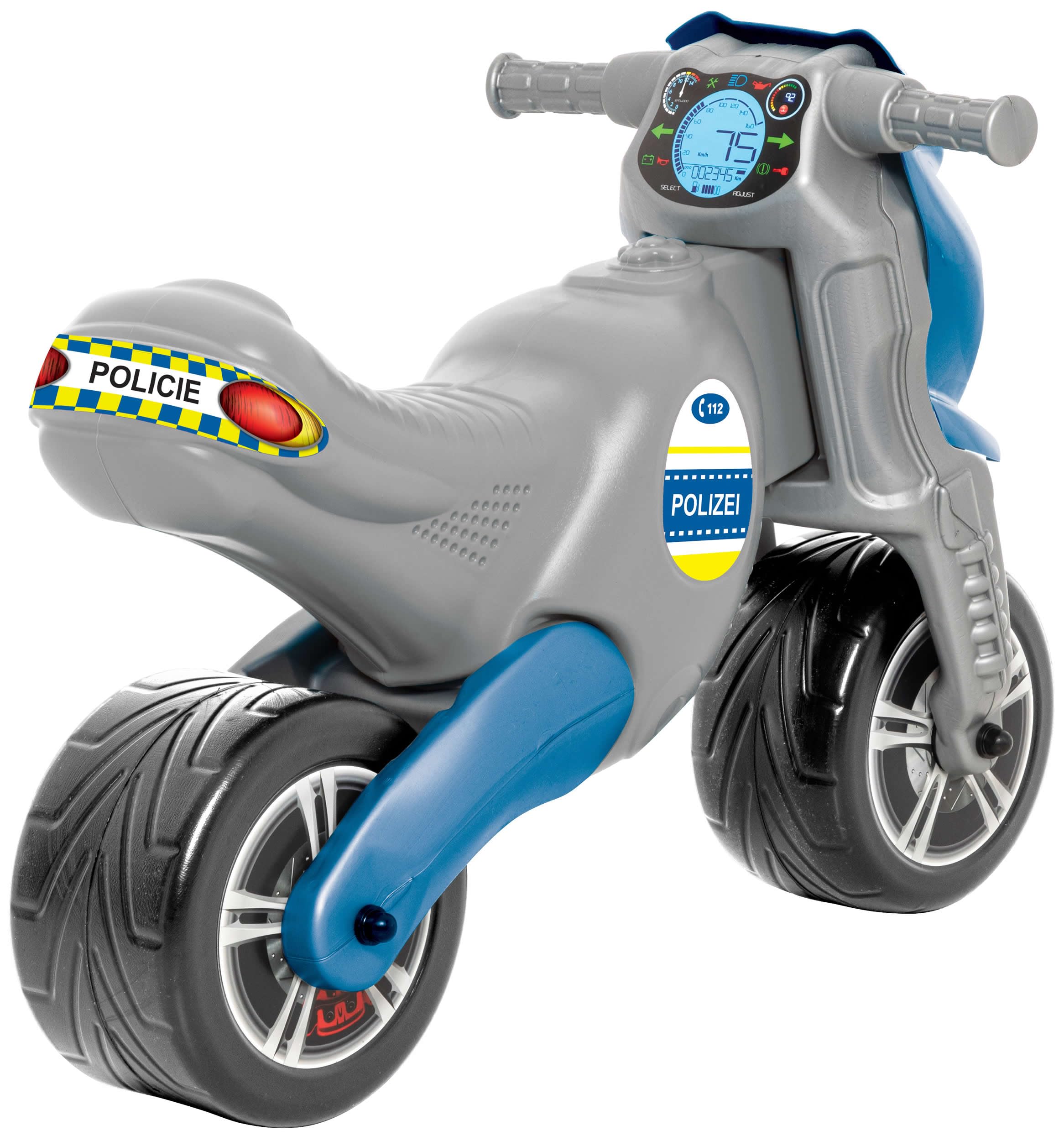 Rutscher Motorrad Fahrzeug Cross 8 Polizei Kinder Laufrad Lauflernrad