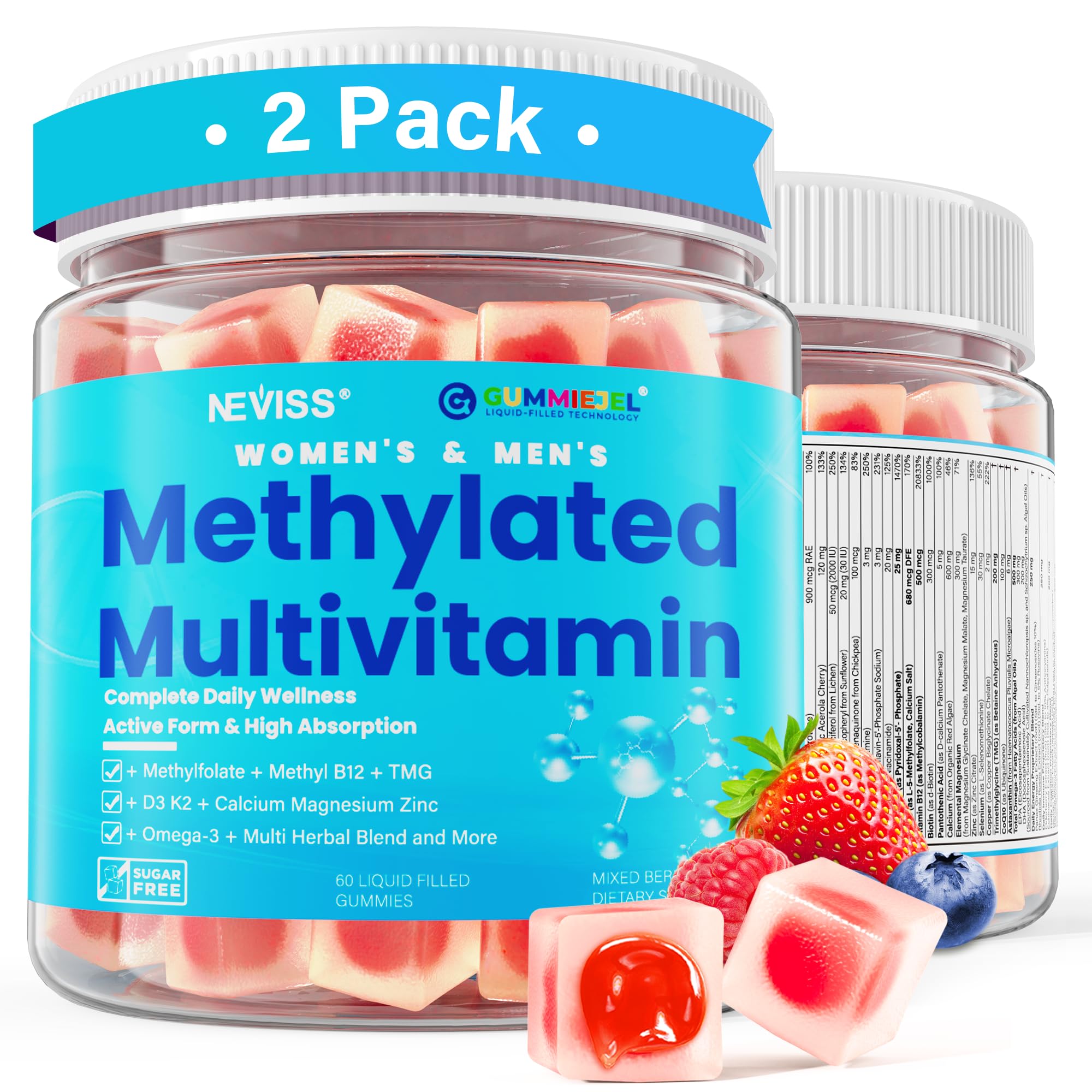 Methylated Multivitamin for Women & Men Gummies w/ Omega-3, Calcium, D3 K2 — Amazon image 10