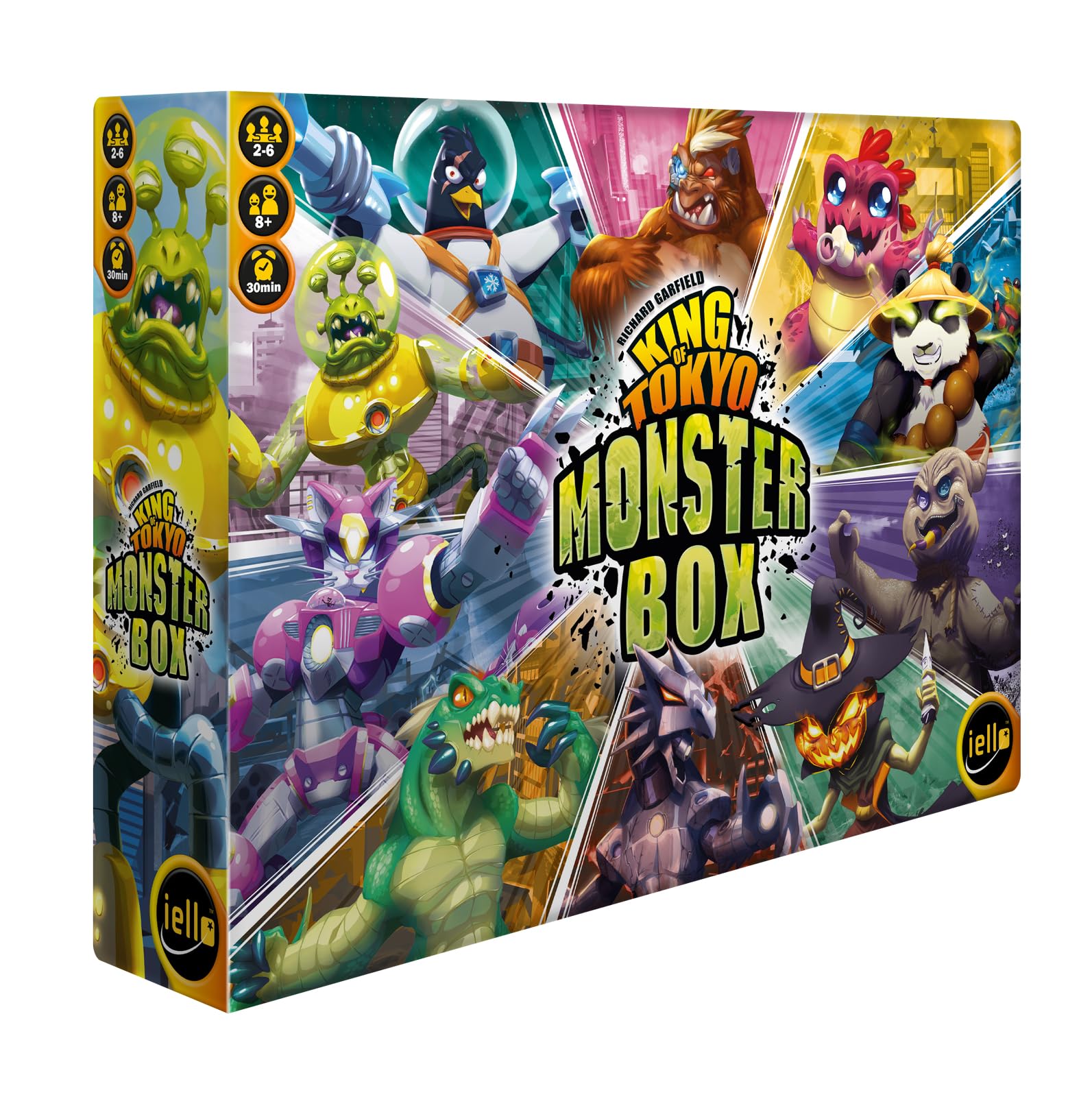 IELLO King of Tokyo Monster Box – Jeu de Société Édition Complète – Jeu de Base + Extensions Power Up et Halloween – Dès 8 Ans – 2 à 6 Joueurs