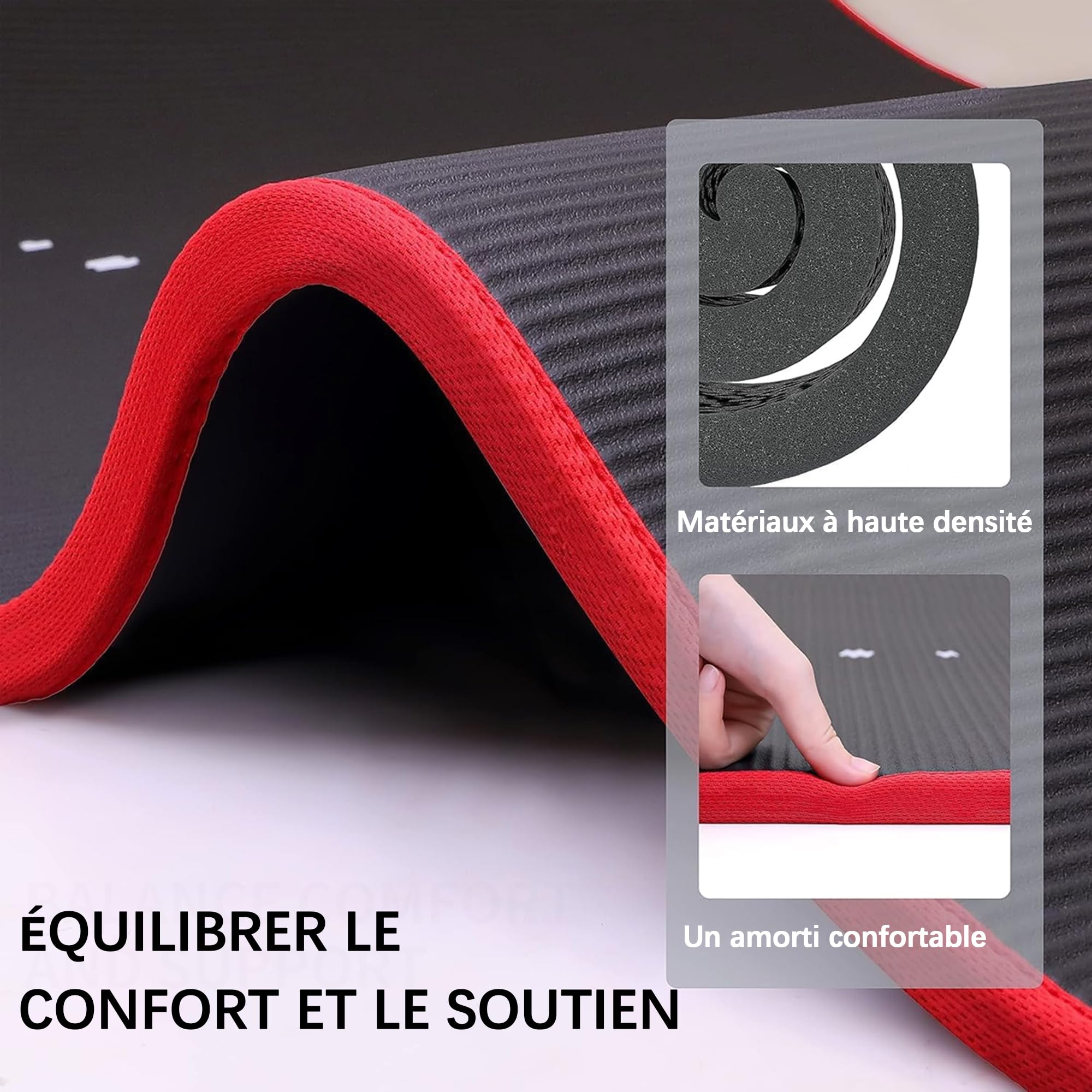PROIRON Tapis de Yoga Epais 10MM/15MM,Antidérapant Tapis d'exercice Fitness,Tapis de Gymnastique pour Yoga Pilates Gym Exercices Sport Camping Voyage