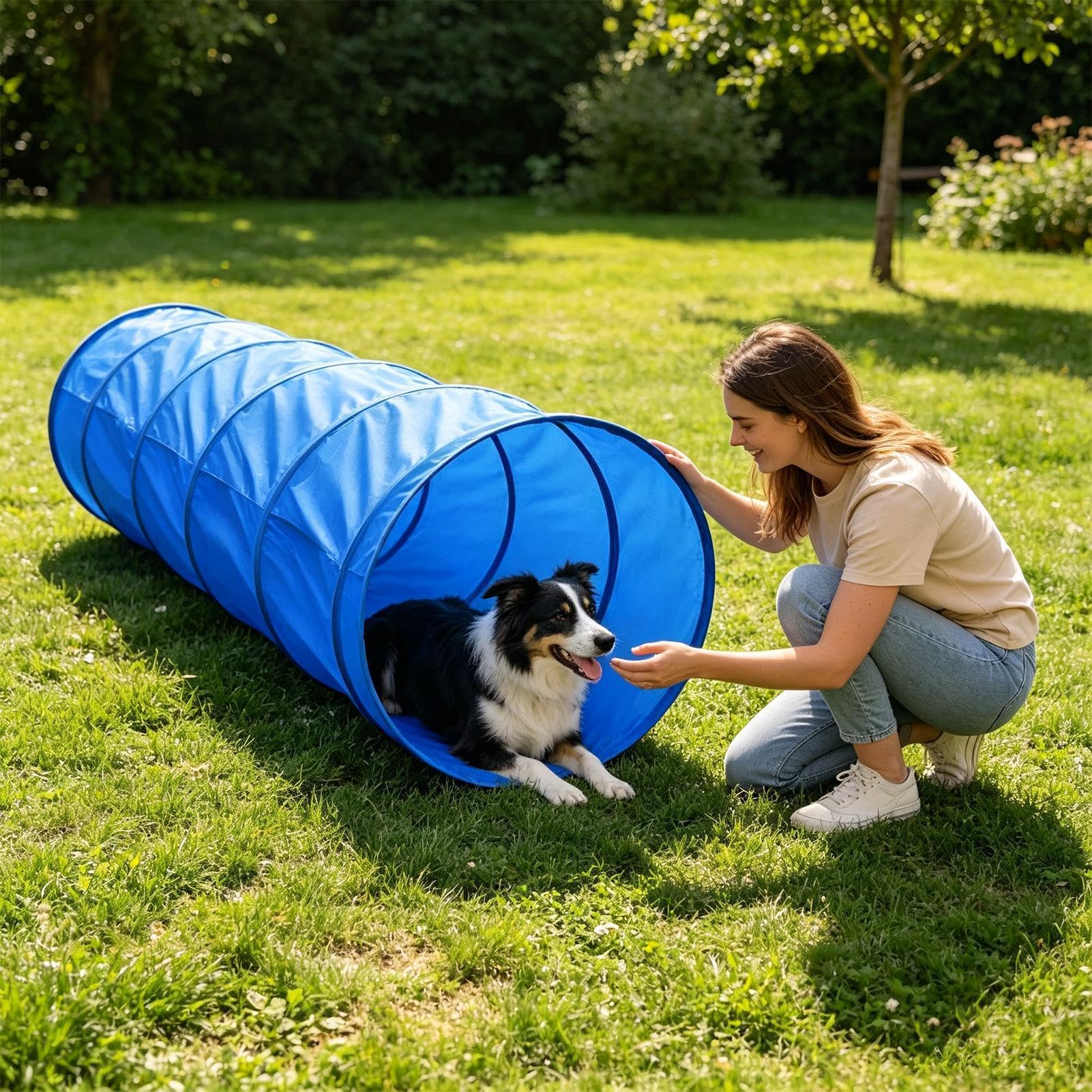 Equipo de adiestramiento en agilidad para perros Entrenador en agilidad con | Equipo para Parque Canino para Jardín, Parque, Playa, Zona Recreo, Campo, Competición, Recreación al