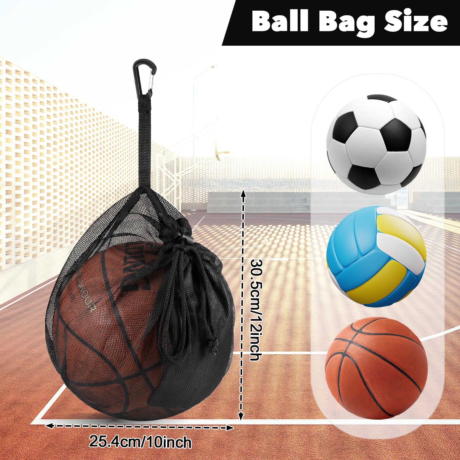 Sac De Basketball, Accessoire En Filet, Portable, Sac à Dos, Accessoires De Basketball, Filet Pour Football Et Tennis