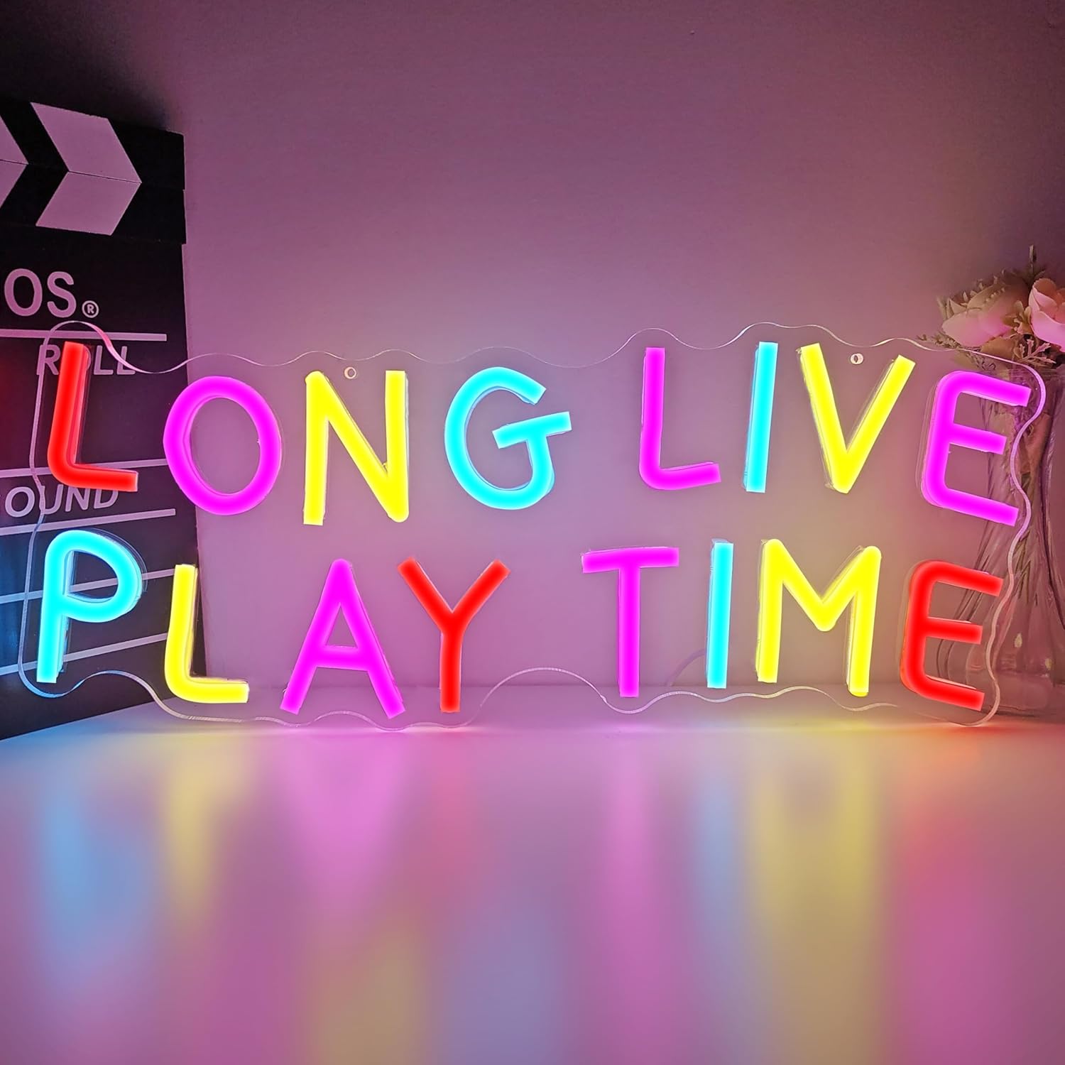 This Is Where The Fun Stuff Happens Neon Sign for Wall Decor Kids Playroom Led Signs Dimmable Playroom Wall Art Neon Light Up Sign for Kids Game Room Nursery Toddler Bedroom Decoration