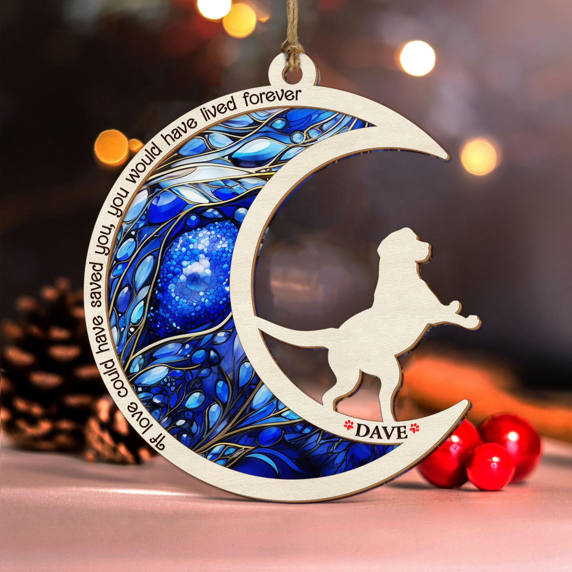Custom Dog Memorial Suncatcher, Personalized Dog Loss Sympathy Gift With Name And Date, Loss Of Dog Gift, Pet Memorial Gift - Israel