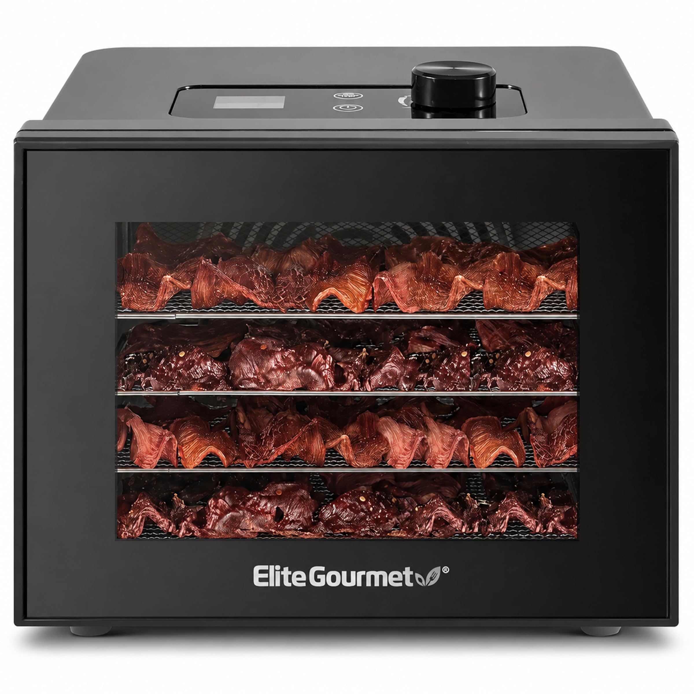 Elite Gourmet Food Dehydrator, Stainless Steel Trays, Adjustable Temp