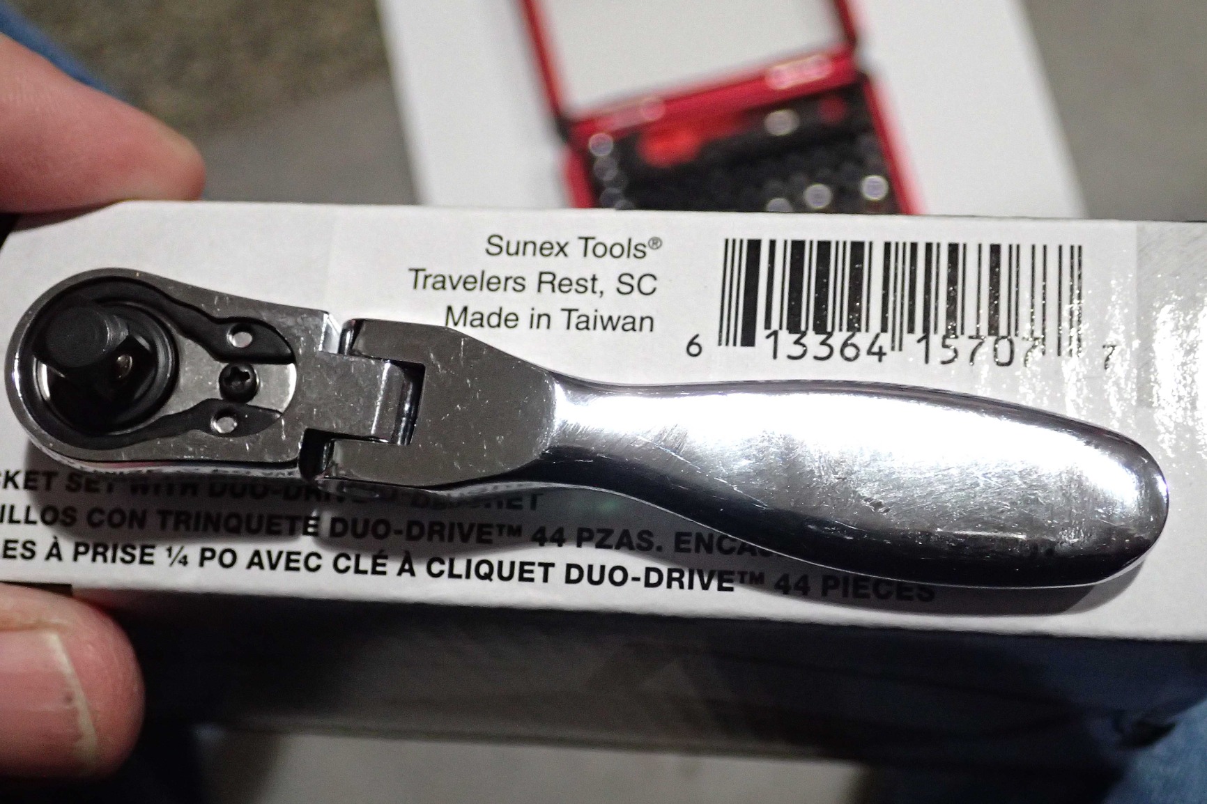 SU9732 44Pc 1/4" Dr Mini Dual Flex Head Ratchet W Socket & Bit