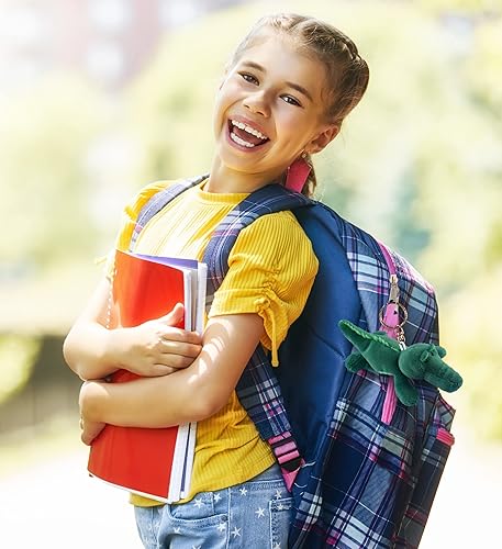 Miniatura 6 de Puzzled Llavero de peluche de cocodrilo, juguete de peluche suave con dije de cocodrilo verde, accesorio de juguete de peluche divertido, 4 pulgadas