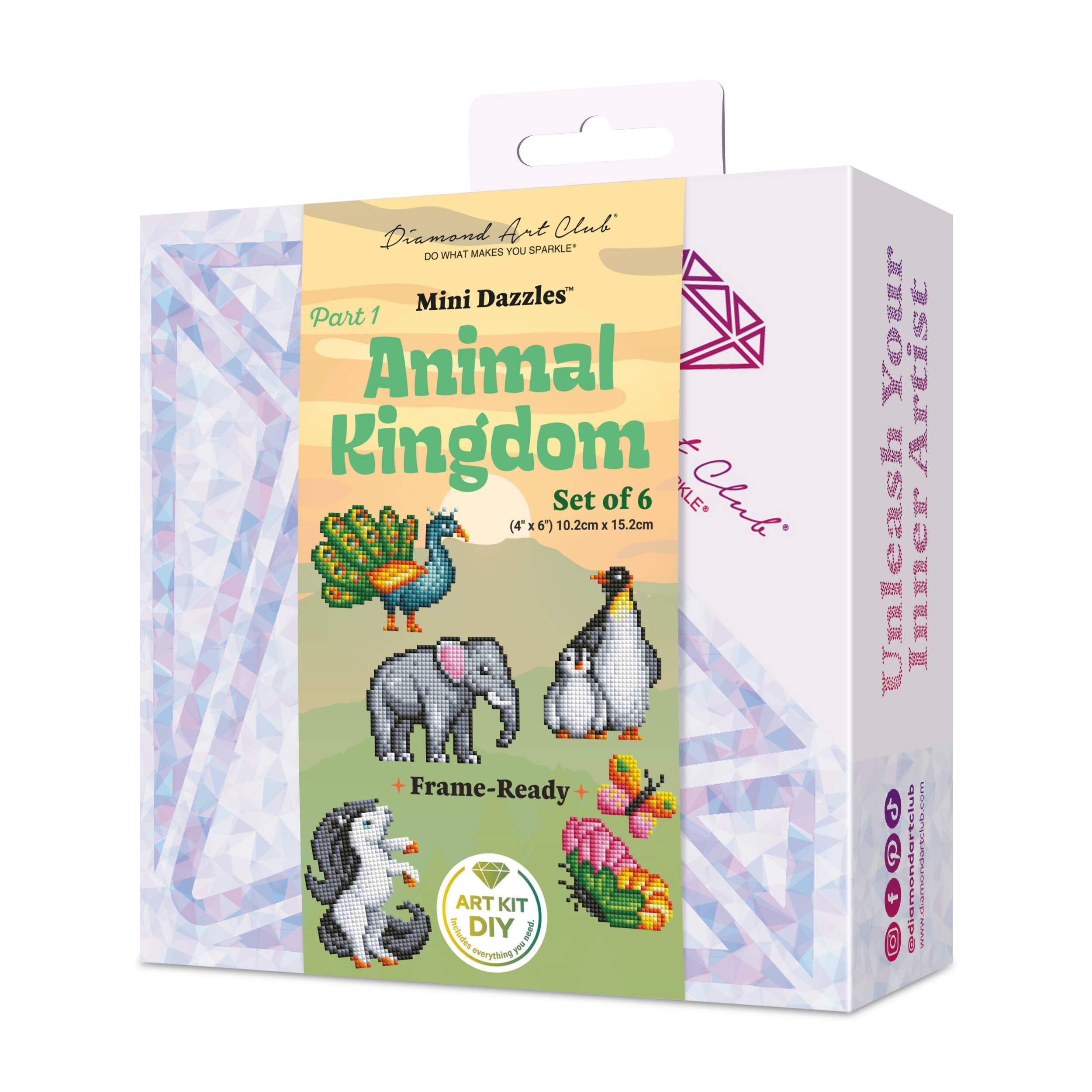 Diamond Art Club ダイヤモンドアートキット Amazon.com: DIAMOND ART CLUB Mini Dazzles - Animal Kingdom Part 1