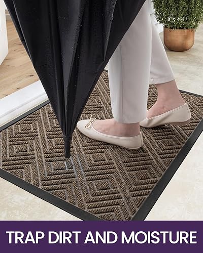 Miniatura 3 de DEXI Tapete resistente para interiores y exteriores, resistente a las manchas y a la decoloración, antideslizante, para puerta delantera, patio y