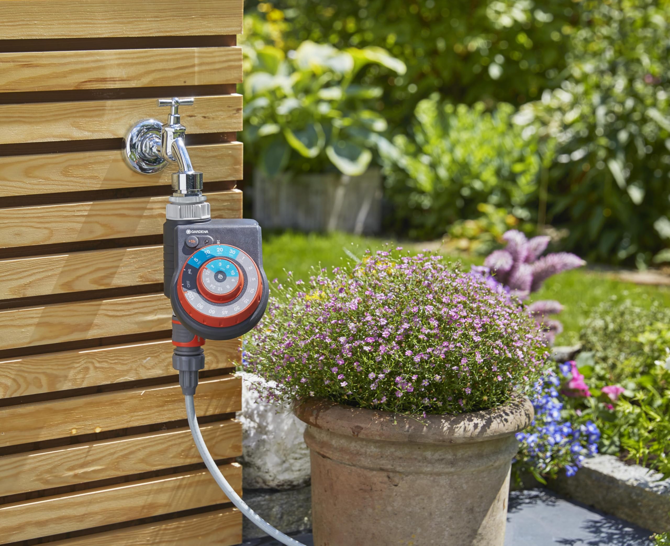 Gardena kit de brumisation pour jardin urbain : rafraîchisseur d'air avec programmateur d'arrosage – pour se rafraîchir quand il fait chaud (13137-20)