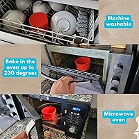 Vista 6 de 6 moldes de silicona para hornear de 3.9 in - Molde de silicona para freidora de aire - Molde redondo de silicona para hornear - Molde de silicona