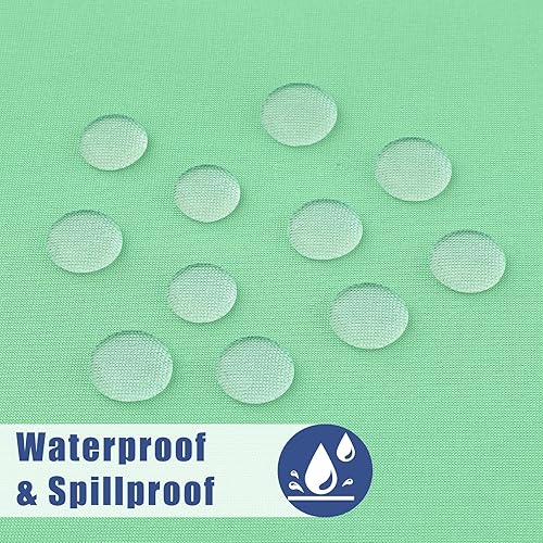 Miniatura 35 de Paquete de 4 manteles rectangulares de elastano de 6 pies, elásticos y ajustables para pícnic, elásticos y lavables para exteriores, campamentos