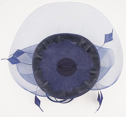 Miniatura 6 de Cizoe Tocado Kentucky Derby para mujer, sombrero de fiesta de té, de malla, con plumas florales, para el cabello, tocado para boda y cóctel