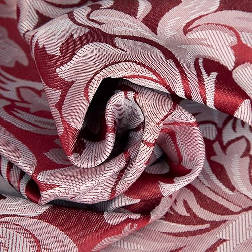 Miniatura 3 de Juego de 12 servilletas de tela de damasco jacquard suave, patrón de damasco, 17 x 17 pulgadas, a prueba de manchas y derrames, banquetes, bodas,