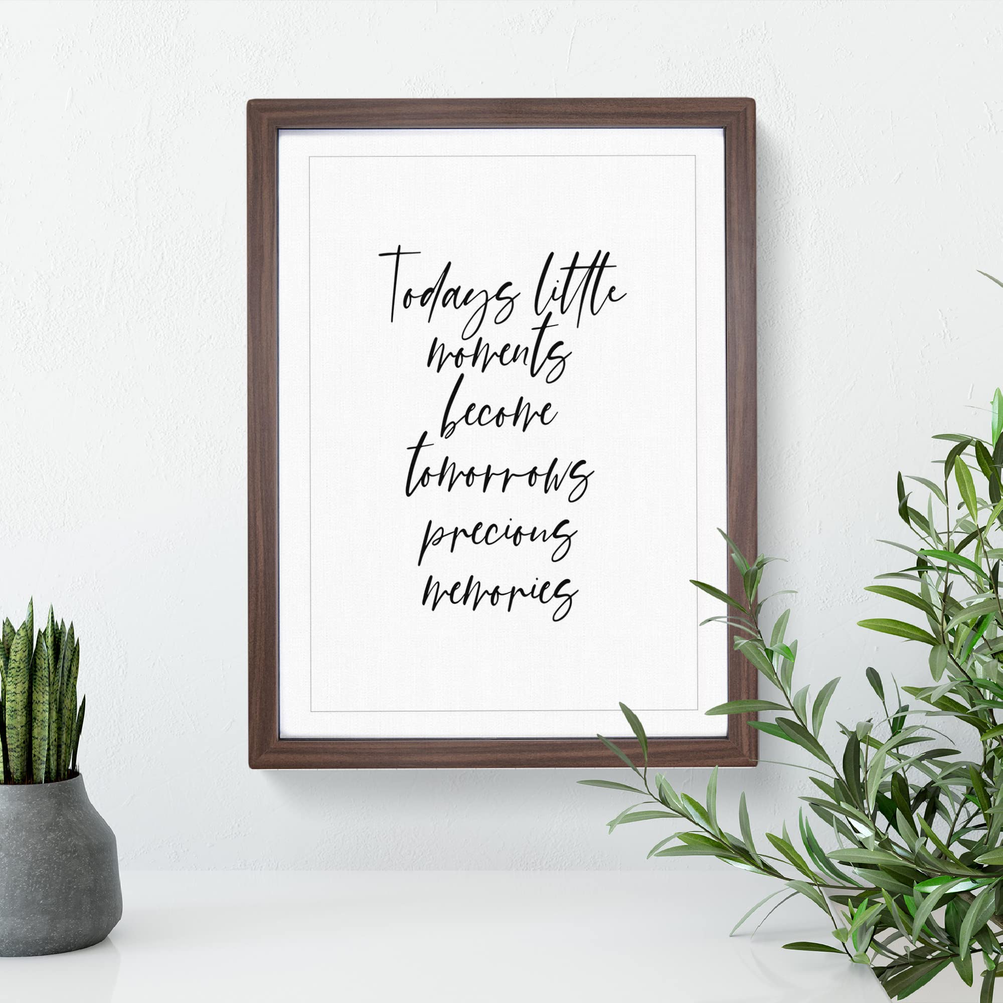 Todays Little Moments Typography Quote Framed Wall Art Print, Ready to Hang Picture for Living Room Bedroom Home Office Décor - Image 3