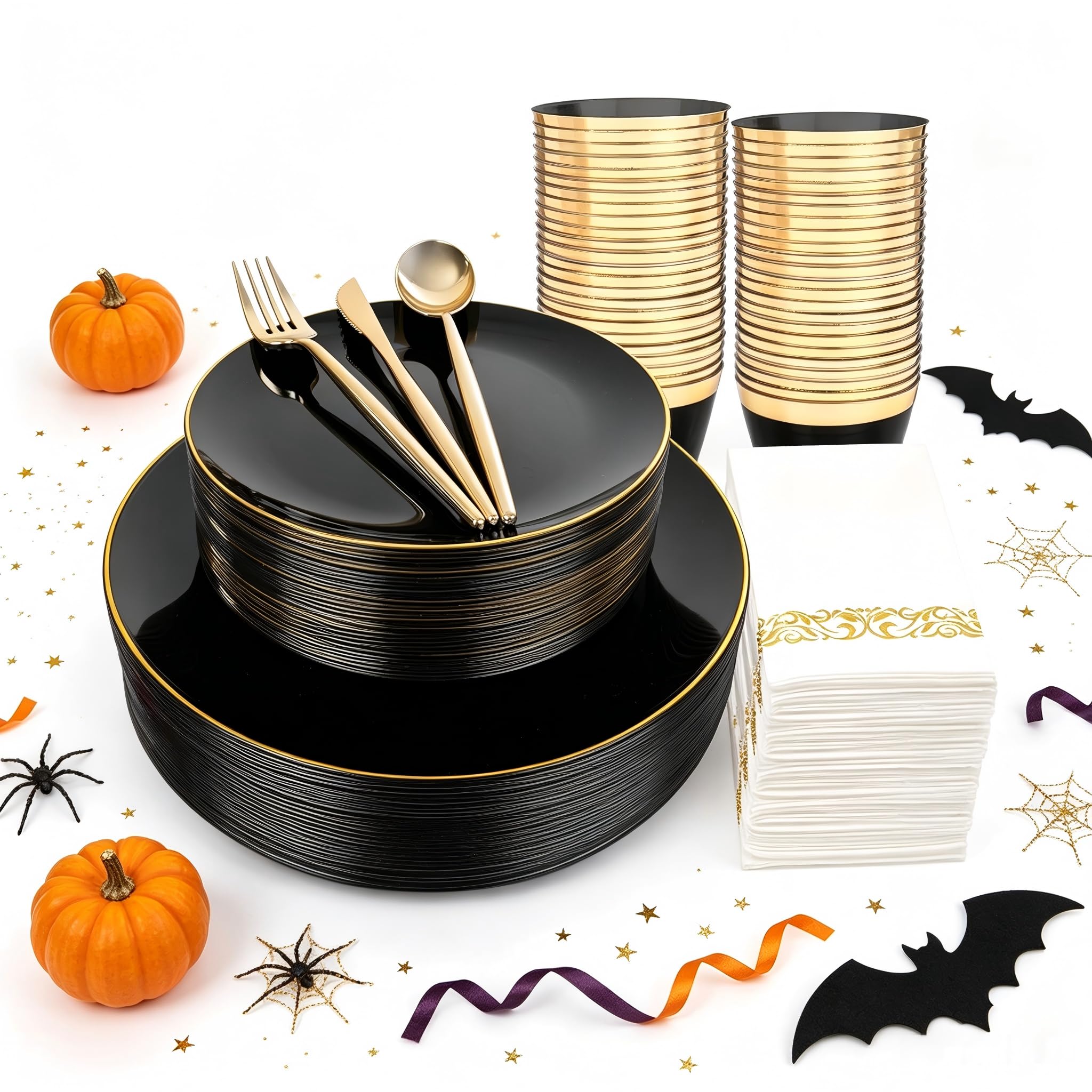 MirthMood Disposable Plates - 210 Pcs Party Supplies -10