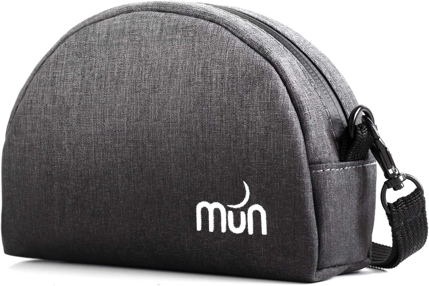 Smell Proof Stash Bag for Herb and Accessories with Detachable Handle and Zipper- 6.5"x4.5" Carbon Lined Keeps Smells and Odor Out- by MuN Brands