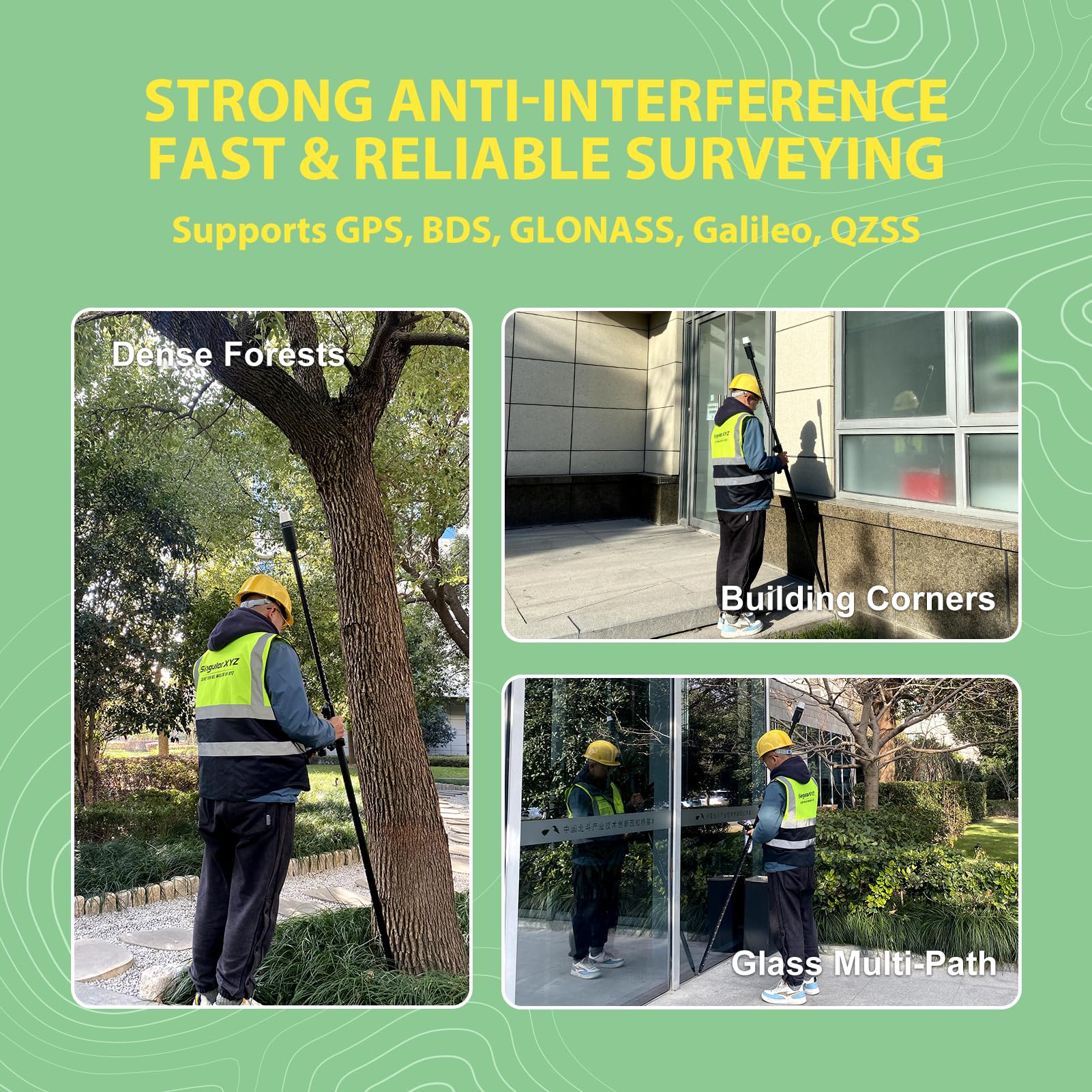 RTK GNSS Equipo de Investigación Inclinado 60 ° en IMU, Rover Handheld GPS para Topografía y GIS, Ideal para Minería