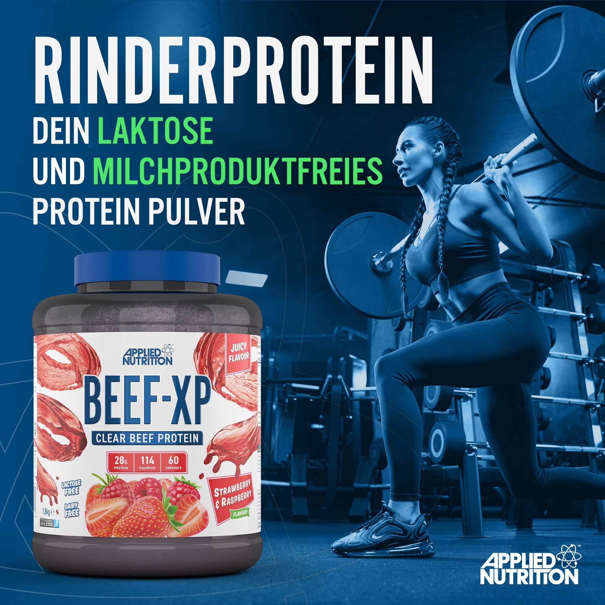 Applied Nutrition Beef XP – Klares Hydrolysiertes Fruchtsaftartiges Beef Protein Isolate, Beef Protein Powder ohne Milchprodukte, Laktose, Zucker, Fettarm (1.8kg, Pineapple)