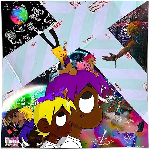 Rsefly Uzi - Tapiz de rapero, tapiz de rapero, tapiz de rap, cubierta de álbum de música, póster para dormitorio, hip hop, tapices colgantes de