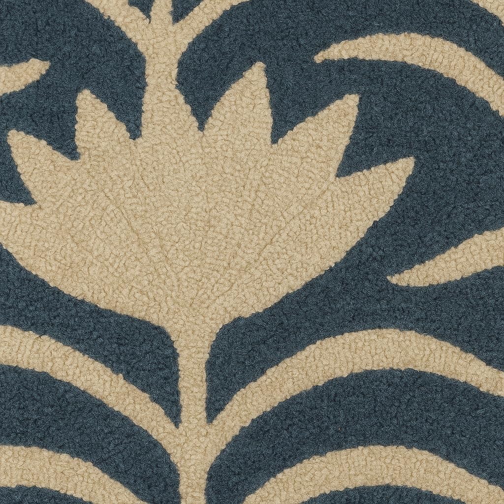 Midnight Lotus Hand Tufted New Zealand Wool Rug Wool Rug