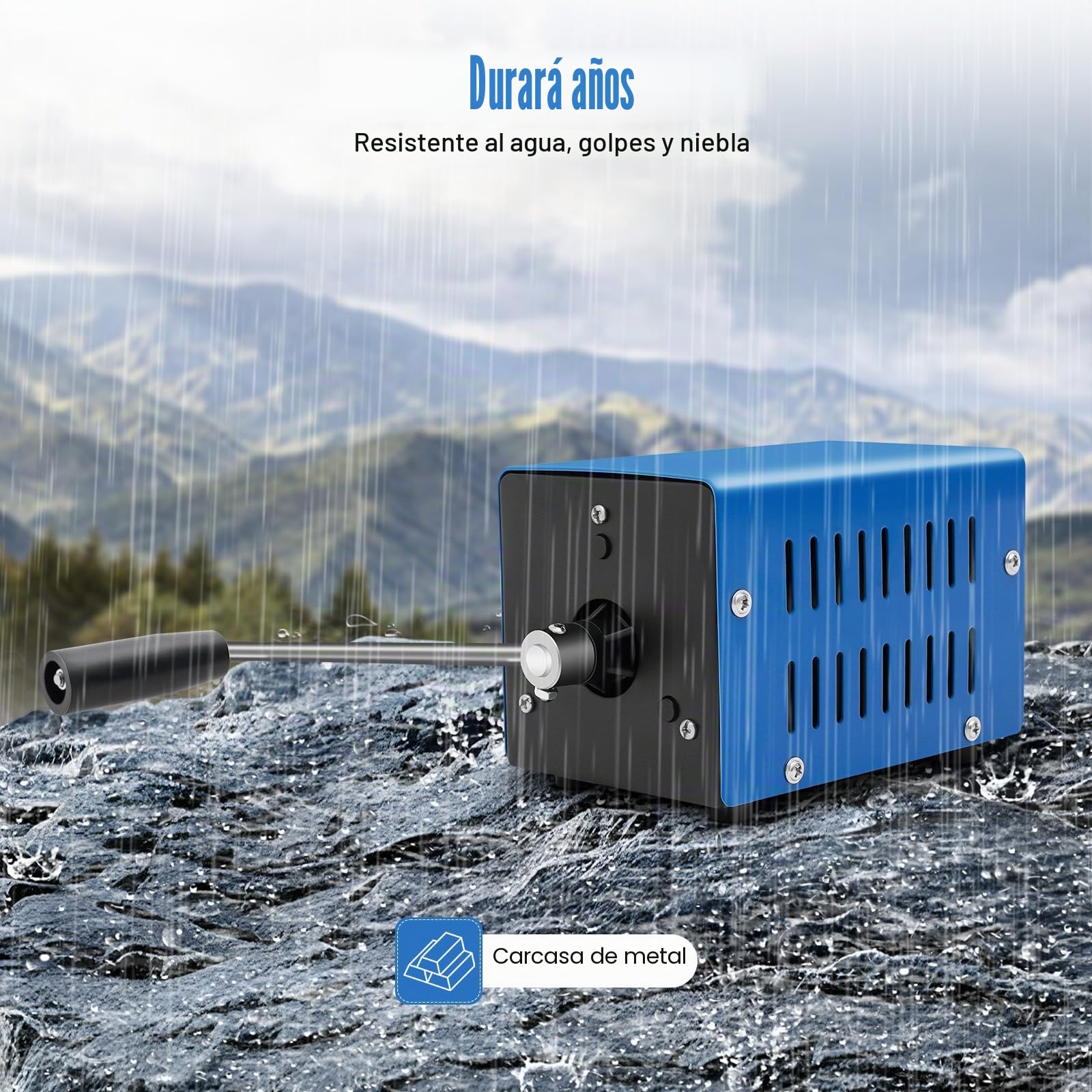 Generador de manivela de 20 W, cargador portátil de alto rendimiento, carga USB portátil, salida de voltaje de 3 V, 5 V, 6 V, 9 V, 12 V, ajustable, para carga USB al aire libre