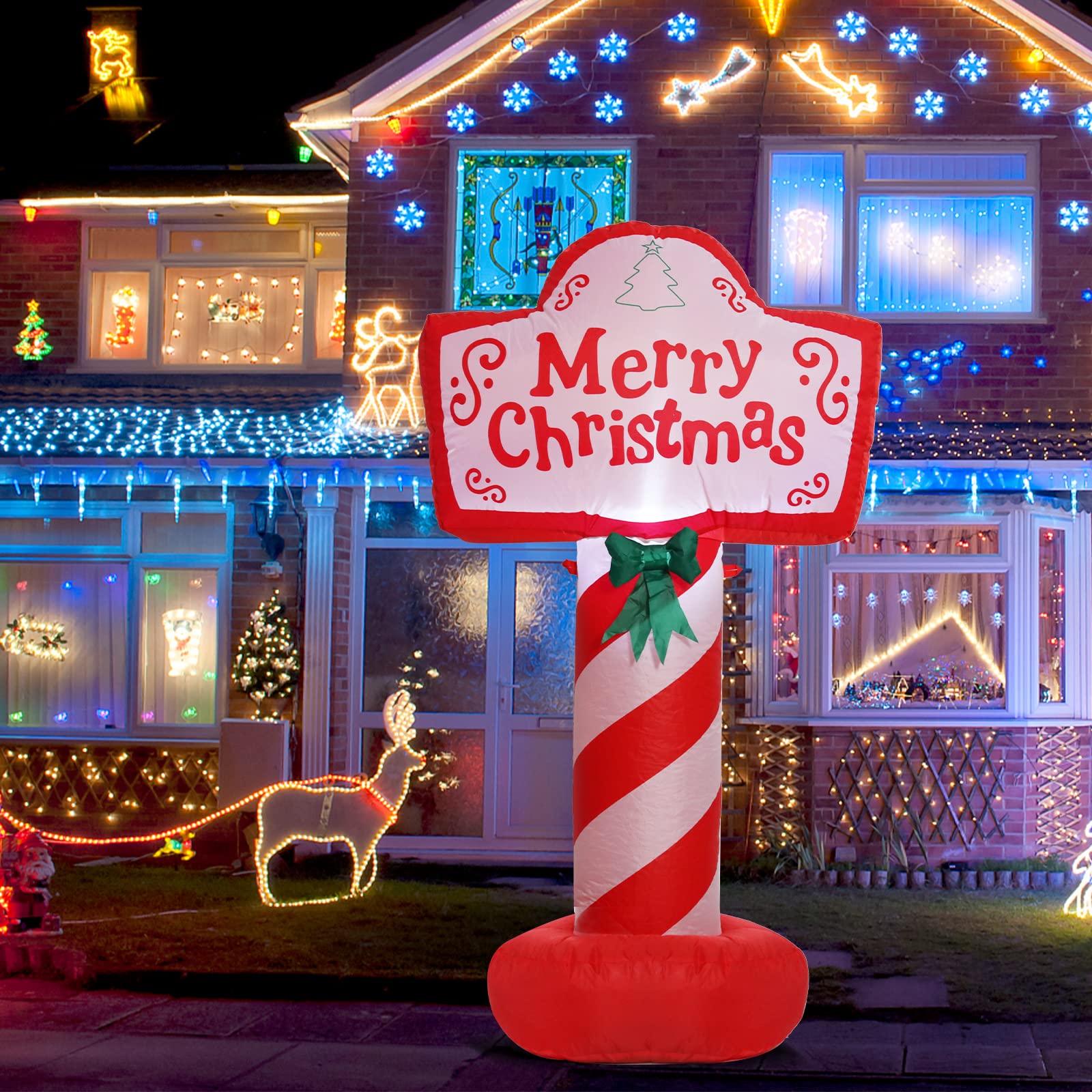 クリスマス デコレーション アウトドア クリスマス ヤードサイン ホリデー装飾 Amazon.co.jp: クリスマスインフレータブルアウトドアデコレーション