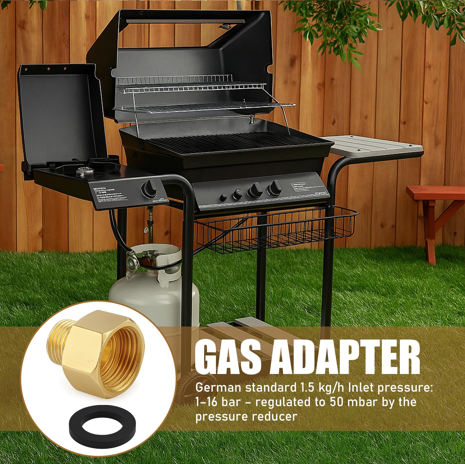 2 adaptadores de gas LPG de 1/2 pulgadas R x 1/4 pulgadas LKS para estufa de gas, adaptador para bombonas de gas, conector de manguera de gas de cobre para cocina de gas, estufa de taburete, hornillo