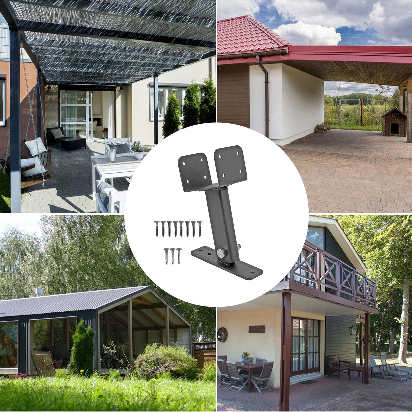 Pergola Roof Brackets 2-Pack Stainless Steel Pergola Roof Riser ...