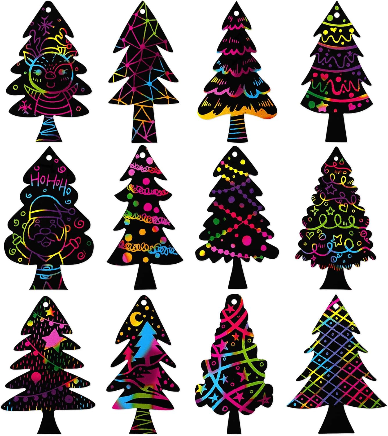 WhatSign Christmas Ornament Crafts for Kids 24Pcs Rainbow