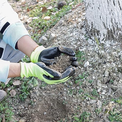 Miniatura 6 de HOMEANING Guantes de jardinería para mujeres y hombres, guantes protectores, guantes de jardín a prueba de espinas, guantes de trabajo al aire libre