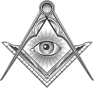 EW Designs Black an White Seeing Eye of Providence Icon Vinyl Decal Bump...
