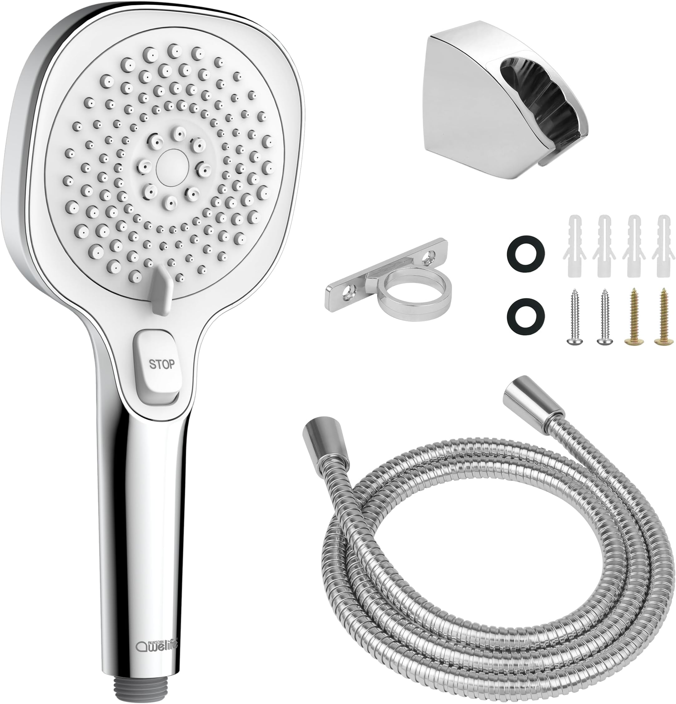 RV Shower Head with Hose and On Off Switch, 3Spray Camper