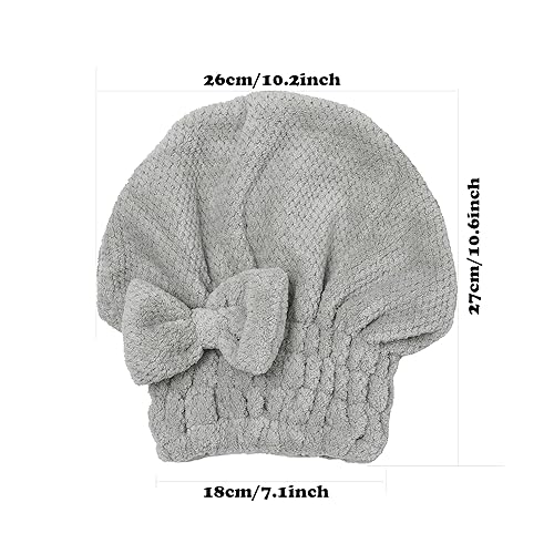 Miniatura 5 de M-bestl Toalla de microfibra para el pelo, gorro de toalla absorbente para el cabello, toalla de secado de pelo para secar el cabello corto rizado o
