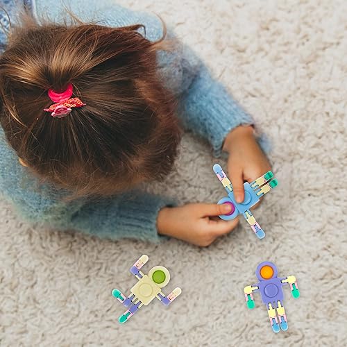 Miniatura 6 de ArtCreativity 3 en 1 Robot Pop It Fidget Toys  Juego de 12 robots Fidget Toys  Juguetes Fidget a granel para juegos sensoriales  Funciona como